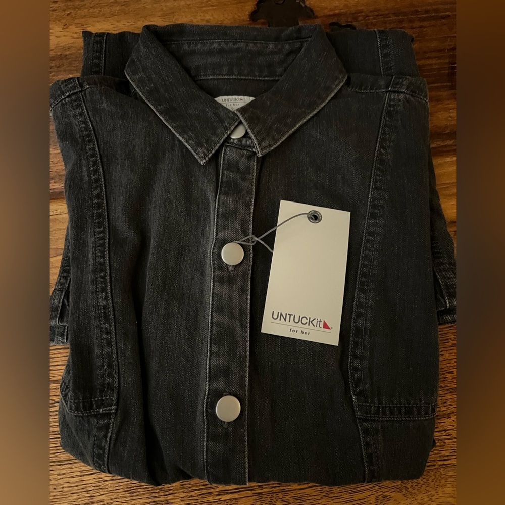 Untuckit for Her Annie Long Sleeve Denim Dress Size 2